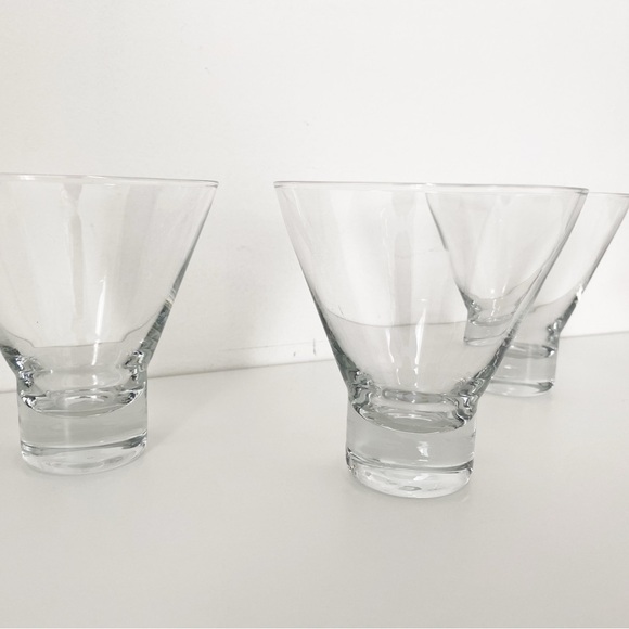 Vintage Midcentury Scandinavian Stemless Martini Glasses - Set of 4 - Picture 5 of 11